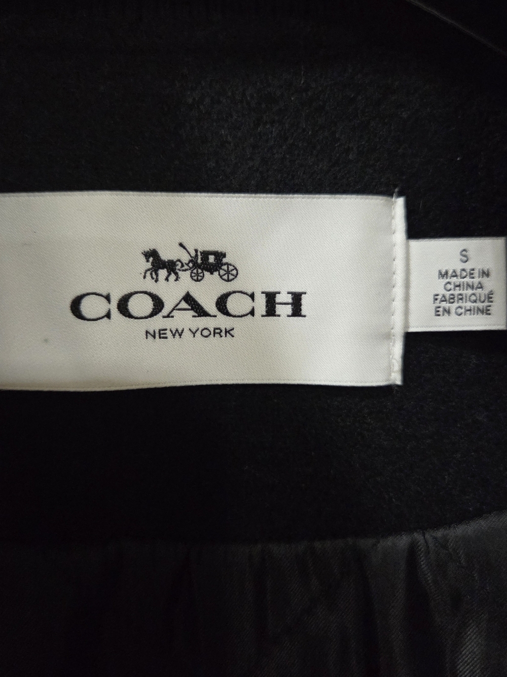 COACH New York F56216 Wool Leather Varsity Letterman Jacket Small, W/Garment Bag - Picture 8 of 9